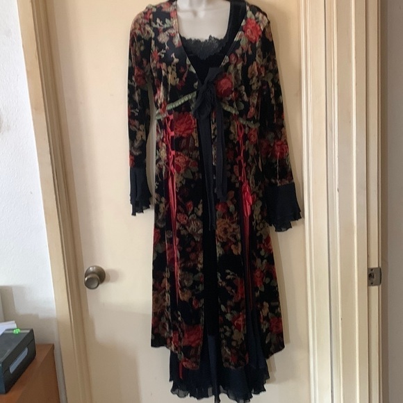 701 Dresses & Skirts - 2 piece velvet dress and coat size S